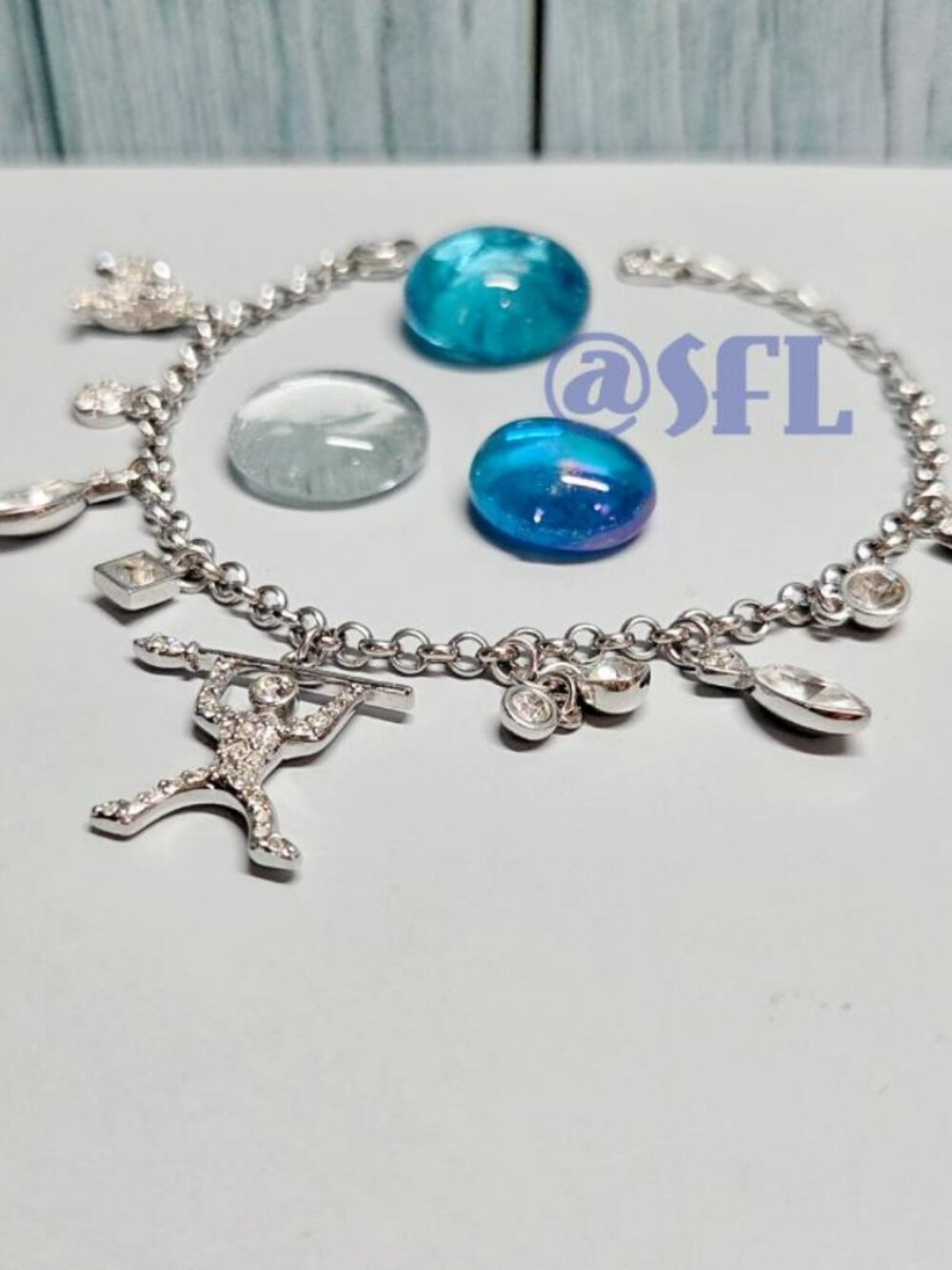 Swarovski Tale Of The Sea Summer Vibe Bracelet Silver Tone Clear Crystals Rare